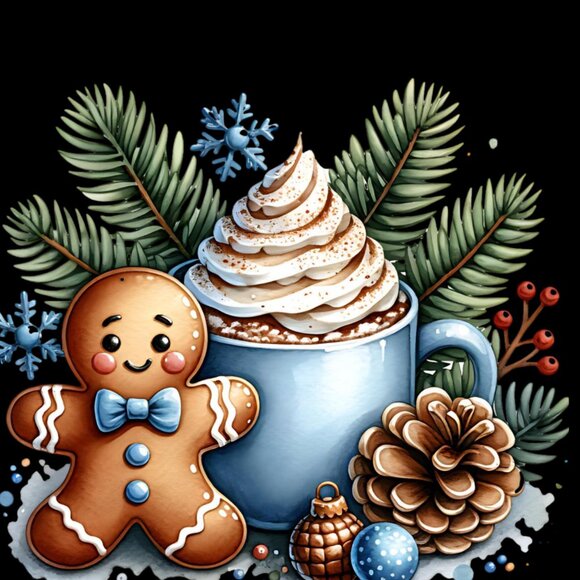 North Pole Kitchen Towels, Gingerbread Cookie Towel, Christmas Kitchen Towel Set - Picture 3 of 10